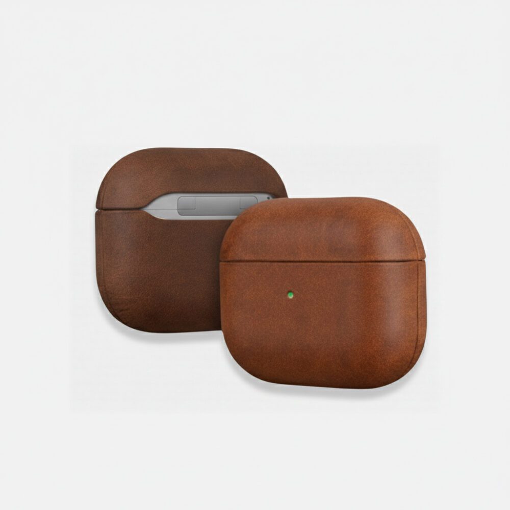 Personalized AirPods 4 / Pro 2 Genuine Leather Case - Rugged, Engraved & Vintage